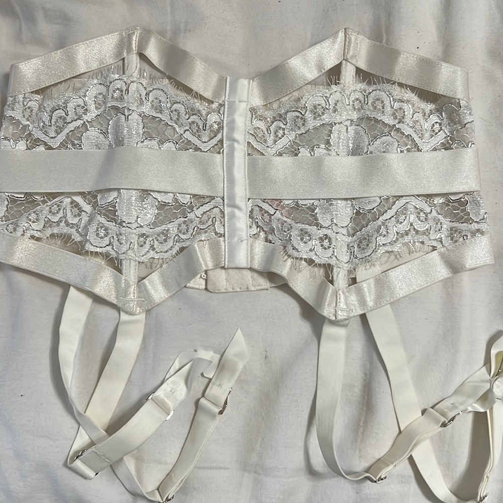 NWT white garter belt